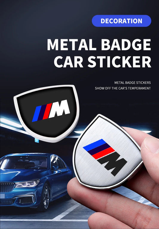 1/2pcs 3D Metal Car Styling Shield  Stickers For BMW