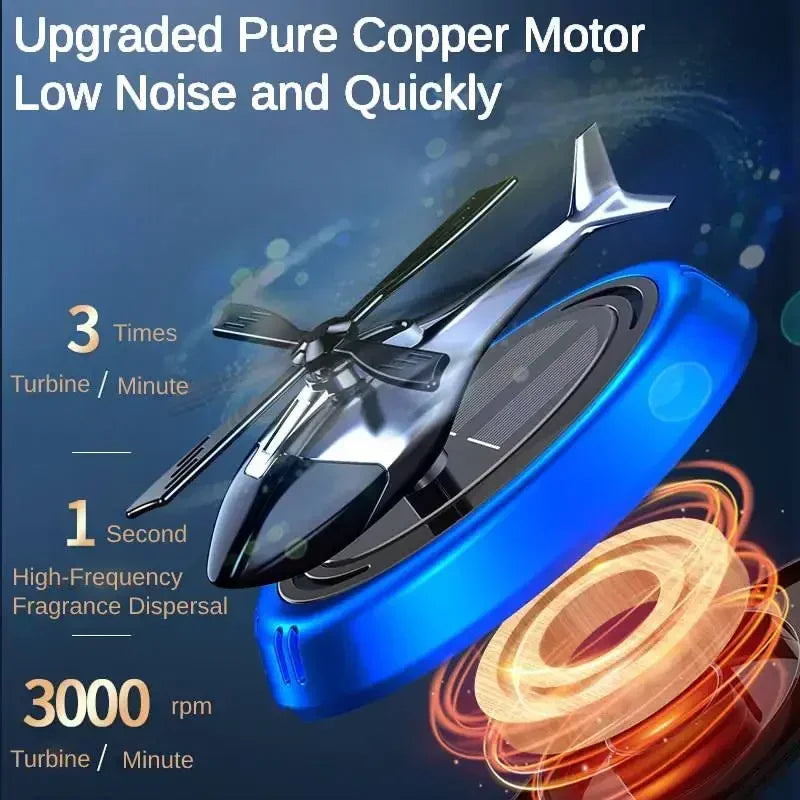 Solar Car Air Freshener Perfume - Helicopter