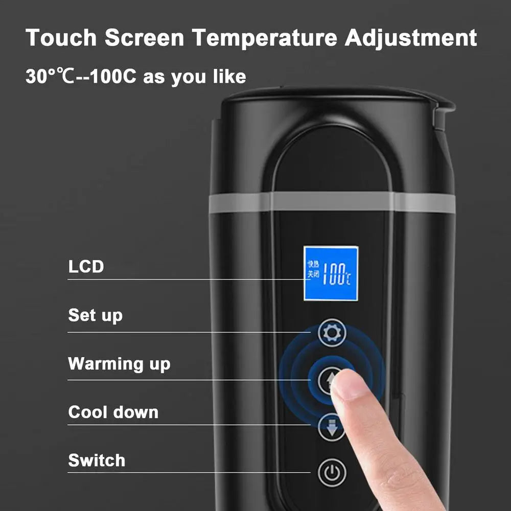 Car Heating Cup Stainless Steel Warmer Bottle