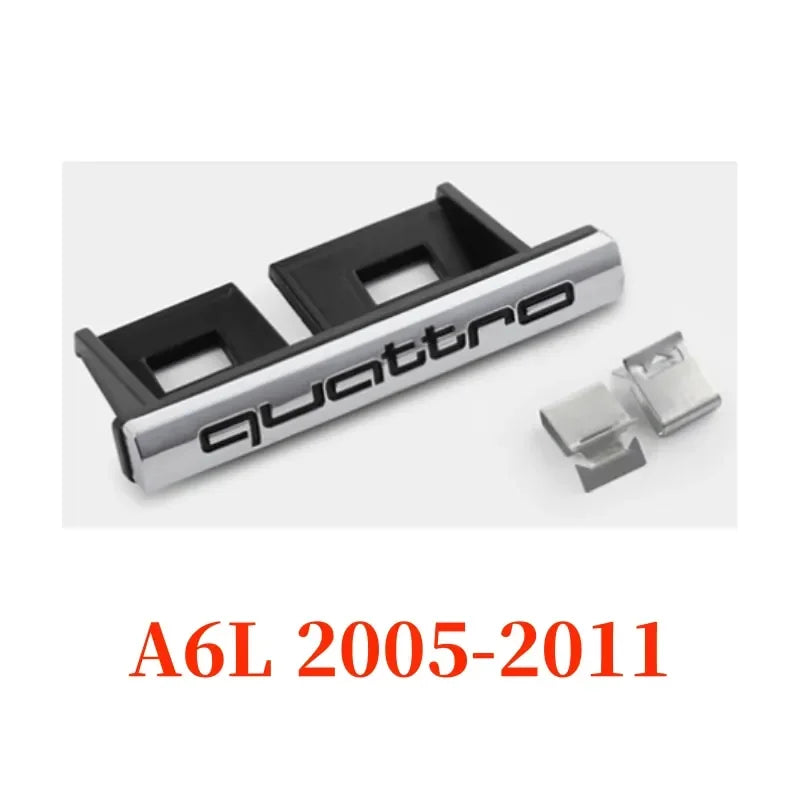 Car Front Grille Badge Emblem Sticker For Audi Quattro