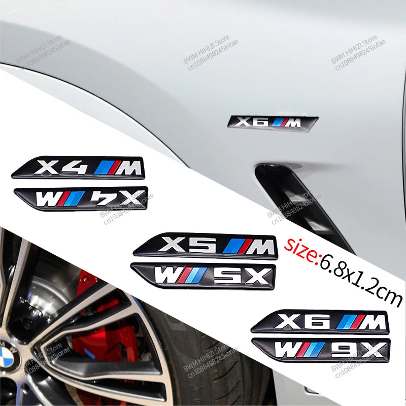 3D Leaf Plate Emblem Metal  Stickers for BMW M