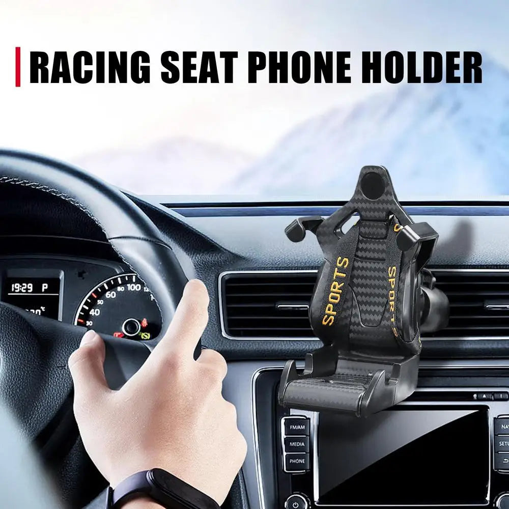 Racing seat shape phone holder for your car