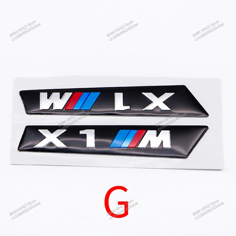 3D Leaf Plate Emblem Metal  Stickers for BMW M