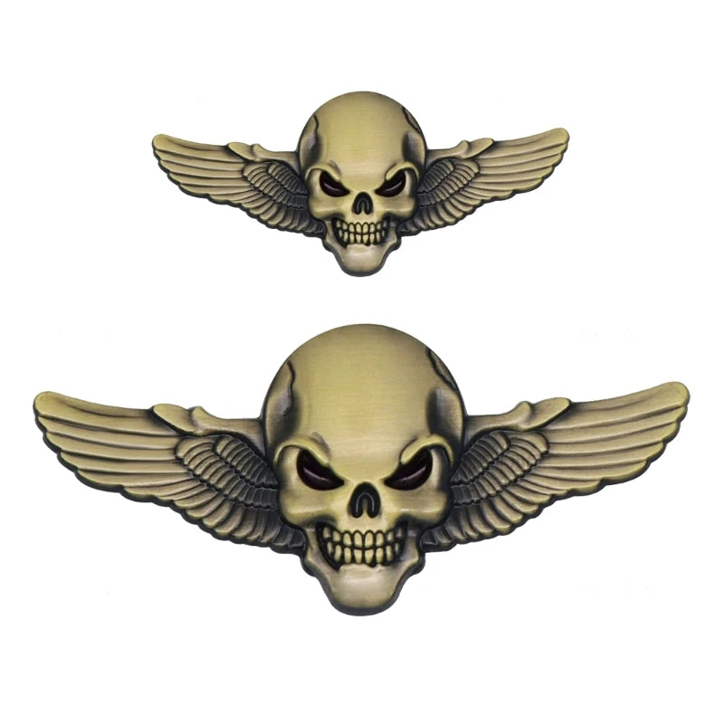 3D Skull Wing Metal Car/Motorbike Stickers