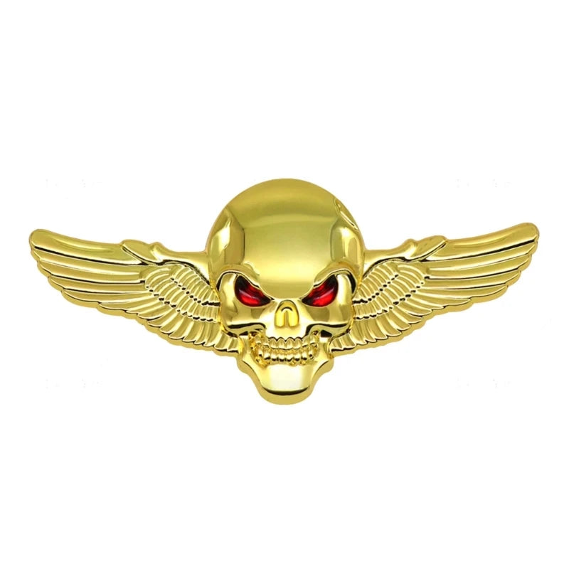 3D Skull Wing Metal Car/Motorbike Stickers