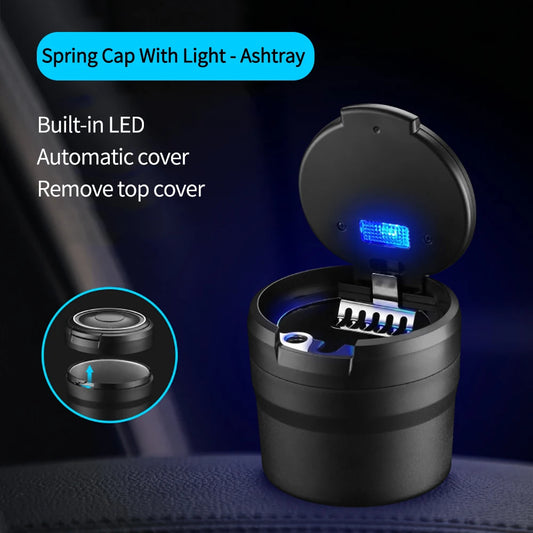 Portable Car Ashtray Garbage With LED Light