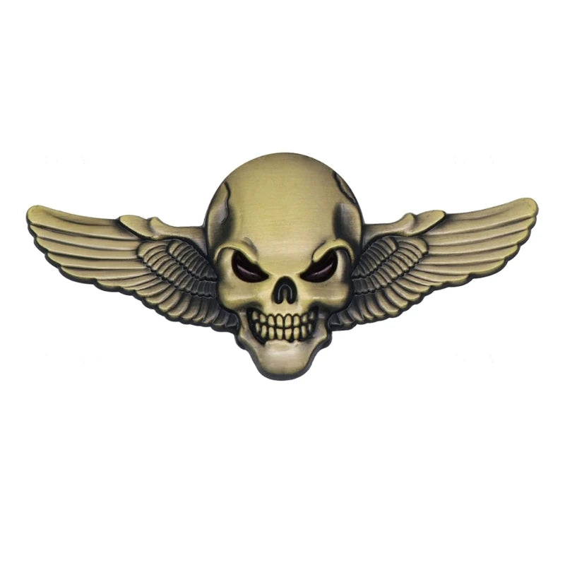 3D Skull Wing Metal Car/Motorbike Stickers