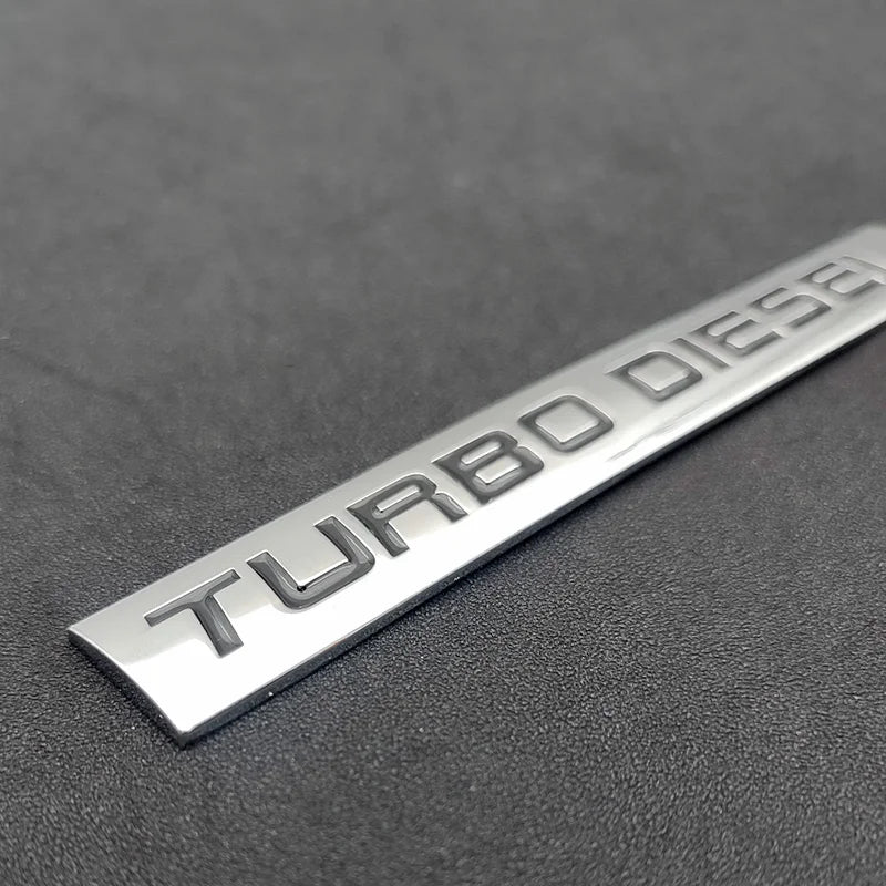 3D Chrome Metal "Turbo Diesel" Emblem Sticker