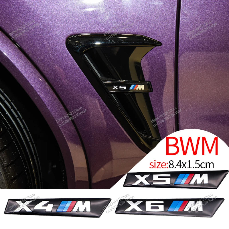 3D Leaf Plate Emblem Metal  Stickers for BMW M