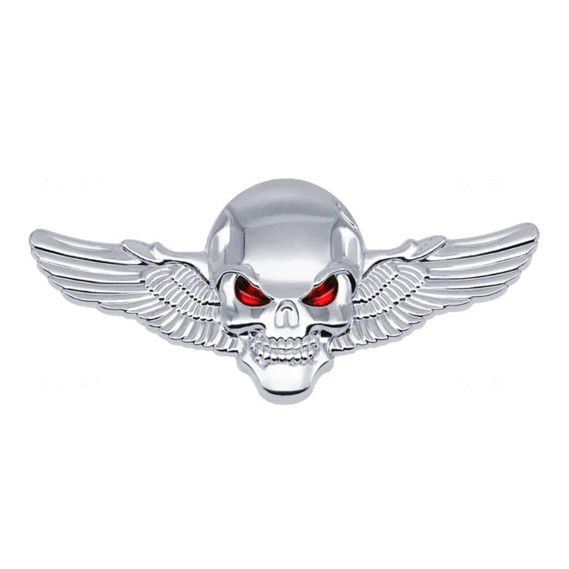 3D Skull Wing Metal Car/Motorbike Stickers