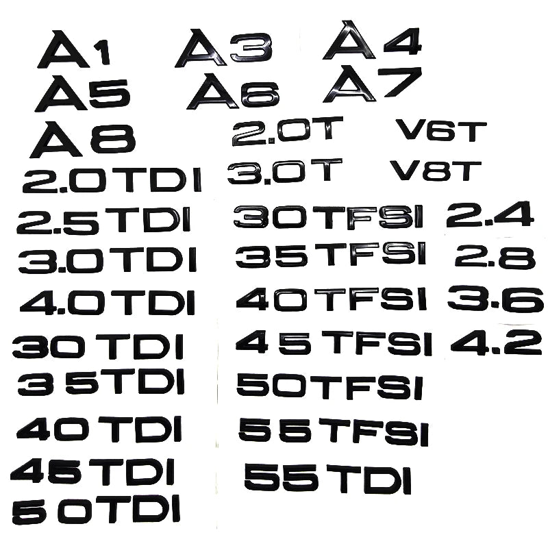 3D Буквы Цифры Эмблемы Наклейки для Audi