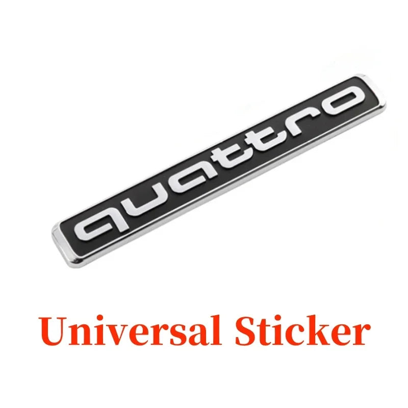 Car Front Grille Badge Emblem Sticker For Audi Quattro