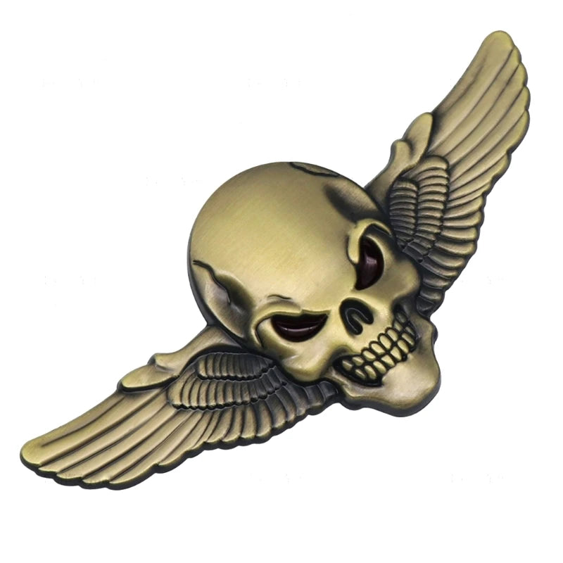 3D Skull Wing Metal Car/Motorbike Stickers