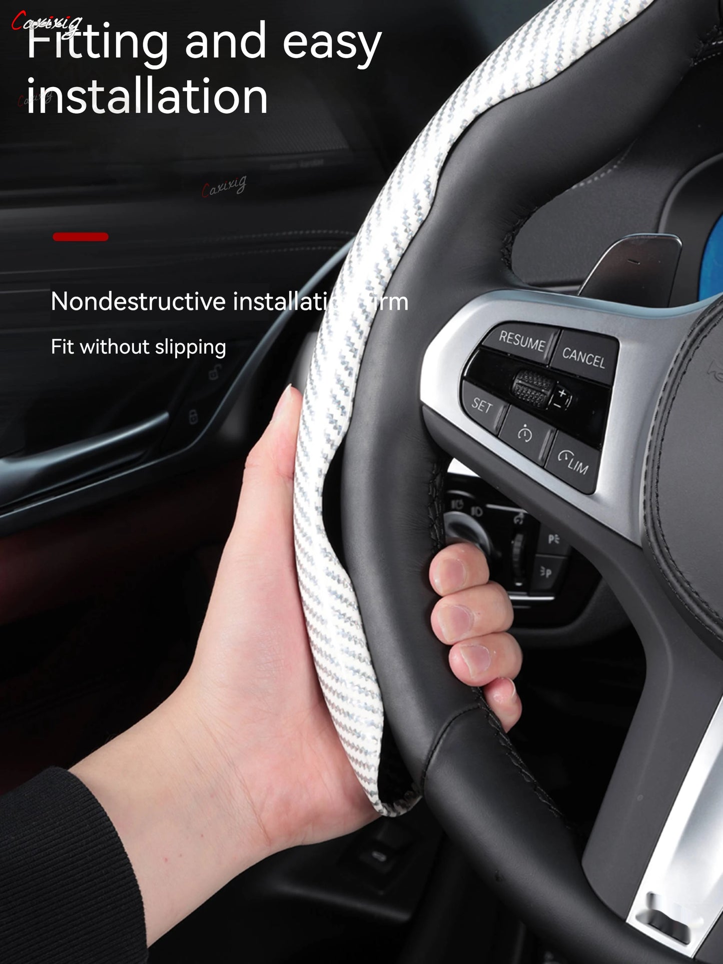 Universal Carbon Fiber Car Steering Cover