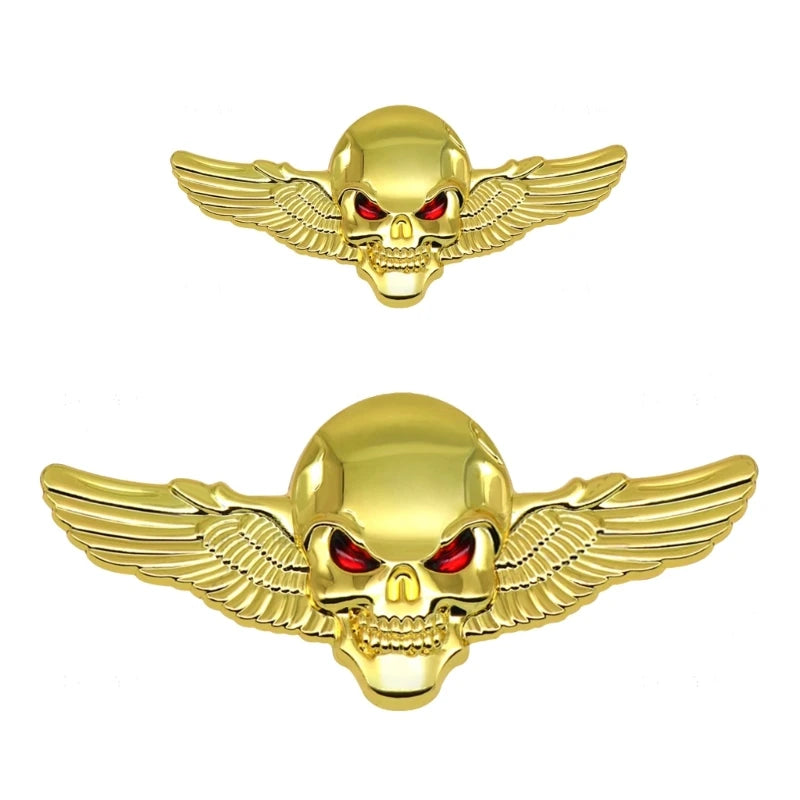 3D Skull Wing Metal Car/Motorbike Stickers