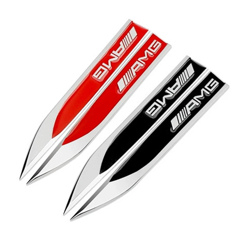 2pcs 3D Metal AMG Car Styling Sticker For Mercedes Benz