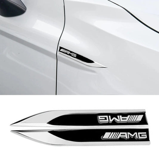 2pcs 3D Metal AMG Car Styling Sticker For Mercedes Benz