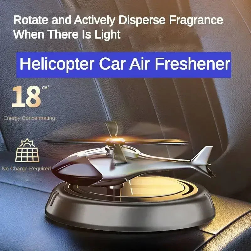 Solar Car Air Freshener Perfume - Helicopter