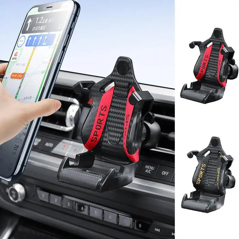 Racing seat shape phone holder for your car